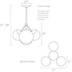 Tetra Chandelier 8 Tetra Chandelier -Cozy Light World ISO 30404 Tetra Chandelier
