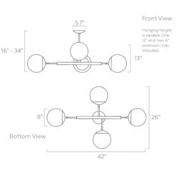 Big Status Chandelier 42" 9 Big Status Chandelier 42" -Cozy Light World ISO 30407 Big Status Chandelier