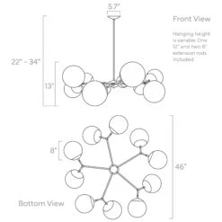Crown Chandelier 46" 21 Crown Chandelier 46" -Cozy Light World ISO 31001 crown chandelier 46