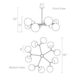 Crown Flush Mount 46" -Cozy Light World ISO 31001 crown flush mount 46