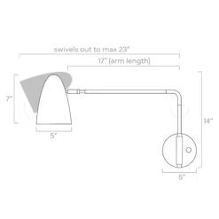 Color Boom Swing Arm Plug-in Sconce - 17" Arm 22 Color Boom Swing Arm Plug-in Sconce - 17" Arm -Cozy Light World ISO 40121 17 Boom Swing Arm Sconce 17 1