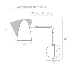 Color Boom Swing Arm Plug-in Sconce - 9" Arm -Cozy Light World ISO 40121 9 Boom Swing Arm Sconce 9 1