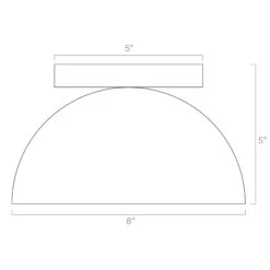 Color Hemi Flush Mount 8" -Cozy Light World ISO 50131 Hemi Flush Mount 8