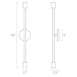 Color Pilot Sconce 29" 24 Color Pilot Sconce 29" -Cozy Light World ISO 60226 29 pilot sconce 29