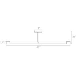 Color Pilot Flush Mount 47" 20 Color Pilot Flush Mount 47" -Cozy Light World ISO 60231 pilot flush mount 47