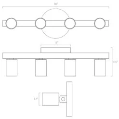 Color Vogue 4 Sconce -Cozy Light World ISO 60420 Vogue 4 Sconce