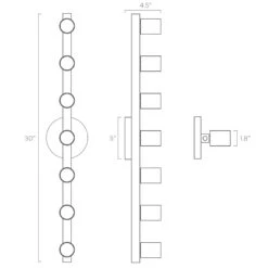 Color Vogue 7 Sconce -Cozy Light World ISO 60720 Vogue 7 Sconce