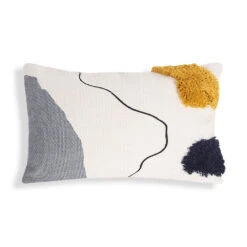 Blot Abstract Shag Pillow Cover - 12" X 20"