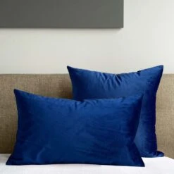 Velvet Pillow Cover - Royal Navy