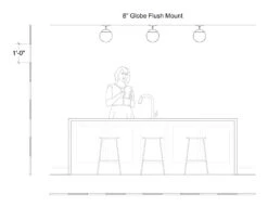 Color Cap Flush Mount 8" 25 Color Cap Flush Mount 8" -Cozy Light World Sht 64 8 Globe Flush Mount