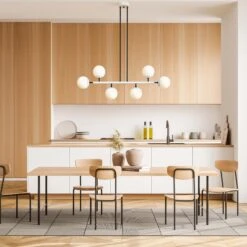 Color Axia Chandelier 24 Color Axia Chandelier -Cozy Light World axia chandelier black white dining scene dutton brown 1 1x1 1