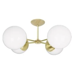 Big Orbi Flush Mount 13 Big Orbi Flush Mount -Cozy Light World big orbi globe flush mount brass white 1 1