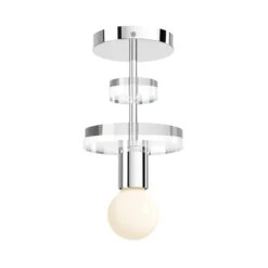 Bling Flush Mount -Cozy Light World bling flush mount nickel nickel