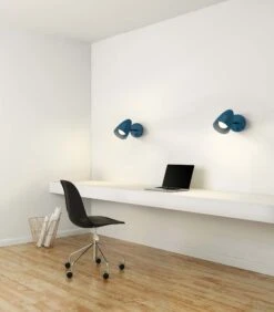 Color Boom Sconce - 3" Arm -Cozy Light World boom sconce 3 black slate blue office desk scene dutton brown 1