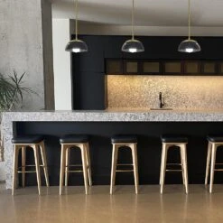 Color Cadbury Pendant 10" -Cozy Light World cadbury pendant 10 brass charcoal bar scene 1 1