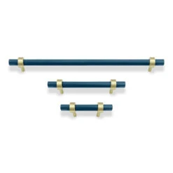 Color Caliber Pull - Brass 31 Color Caliber Pull - Brass -Cozy Light World caliber pull hardware brass slate blue 1