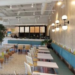 Cap Double Sconce 8" -Cozy Light World cap double globe sconce 8 black lighting by dutton brown space by chopt salad company annapolis