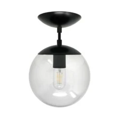 Cap Flush Mount 8" -Cozy Light World cap globe flush mount 8 black clear 1 56304518 e1dc 421a bfd6 c08d60dc8d42