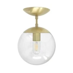 Cap Flush Mount 8" -Cozy Light World cap globe flush mount 8 brass clear 1