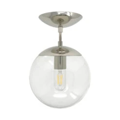 Cap Flush Mount 8" -Cozy Light World cap globe flush mount 8 nickel clear 1
