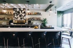 Cap Pendant 8" 13 Cap Pendant 8" -Cozy Light World cap globe pendant 8 black brass clear jess hicks kimberly motos clara carlsbad bar scene 1