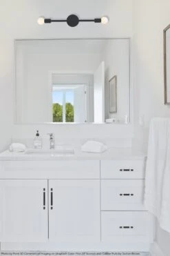 Color Pilot Sconce 23" 23 Color Pilot Sconce 23" -Cozy Light World color pilot sconce black bathroom lighting dutton brown photo by 3d commercial imaging via unsplash