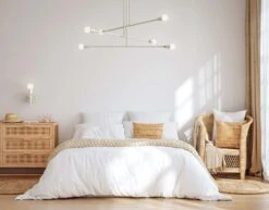 Color Major Sconce 9" -Cozy Light World commander chandelier major sconce 9 brass bone bedroom scene dutton brown 1