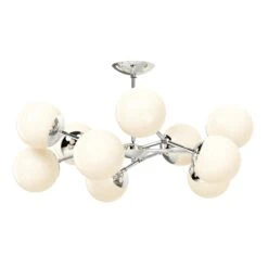 Crown Flush Mount 32" -Cozy Light World crown flush mount 32 nickel nickel