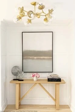 Crown Flush Mount 32" -Cozy Light World crown globe flush mount 32 brass clear lighting by dutton brown space by lynn biase design