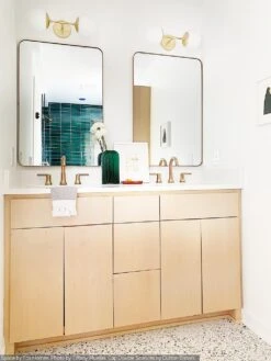 Cap Double Sconce 6" -Cozy Light World double cap globe sconce 6 bathroom vanity lighting by dutton brown space by fox homes photo by tiffany mueller 2