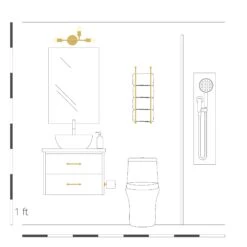 Throne Towel Rack 24" 15 Throne Towel Rack 24" -Cozy Light World dutton brown elevation drawing bathroom 2 brass throne towel rack 24