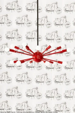 Color Elliptical Sputnik Chandelier 25 Color Elliptical Sputnik Chandelier -Cozy Light World elliptical sputnik chandelier red lighting by dutton brown space by room secret photo by amanda villarosa 2