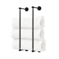 Head Towel Rack 18" 9 Head Towel Rack 18" -Cozy Light World head towel rack 18 black black