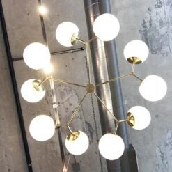 Crown Flush Mount 46" -Cozy Light World large crown globe chandelier brass white 5 faa9dc1b fb7b 48cf 9fc0 0f07e87b1b5e