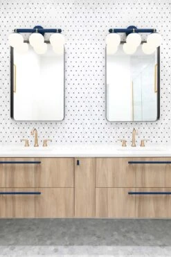 Color Swift Pull - Brass -Cozy Light World legend 3 sconce swift hardware brass cobalt bathroom vanity scene dutton brown 1 1