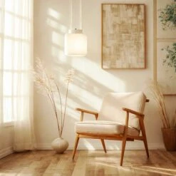 Color Maxo Pendant 8" 24 Color Maxo Pendant 8" -Cozy Light World maxo pendant 8 bone black chair scene lighting dutton brown 1