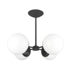 Orbi Chandelier -Cozy Light World orbi globe chandelier black white 1