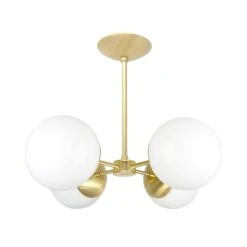 Orbi Chandelier -Cozy Light World orbi globe chandelier brass white 1