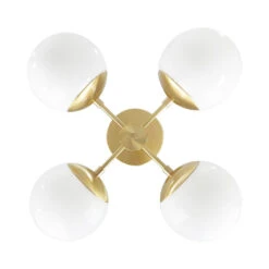 Orbi Chandelier -Cozy Light World orbi globe flush mount 20 brass white 3