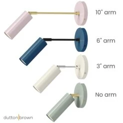 Color Reader Sconce - 6" Arm 23 Color Reader Sconce - 6" Arm -Cozy Light World reader sconce size comparison dutton brown 1 1