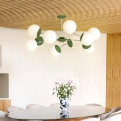 Color Crown Flush Mount 46" 23 Color Crown Flush Mount 46" -Cozy Light World scene crown flush mount 46 nickel python green 1x1 ad