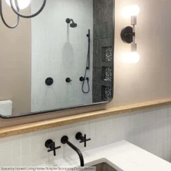 Color Scepter Sconce 10" -Cozy Light World scepter sconce 10 black barely bathroom vanity lighting by dutton brown space by honest living home melissa riddle 1