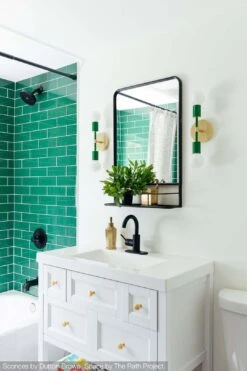 Color Scepter Sconce 10" -Cozy Light World scepter sconce 10 brass kelly green bathroom vanity lighting by the rath project 2