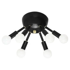Color Sputnik Flush Mount -Cozy Light World sputnik flush mount brass black