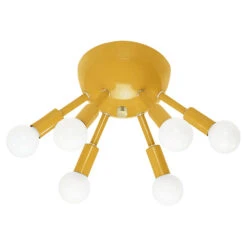 Color Sputnik Flush Mount -Cozy Light World sputnik flush mount brass ochre