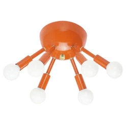Color Sputnik Flush Mount -Cozy Light World sputnik flush mount brass orange