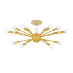 Color Elliptical Sputnik Flush Mount -Cozy Light World sputnik flush mount elliptical brass ochre 1