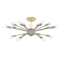 Color Elliptical Sputnik Flush Mount -Cozy Light World sputnik flush mount elliptical brass spa 1