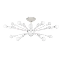 Color Elliptical Sputnik Flush Mount -Cozy Light World sputnik flush mount elliptical nickel white 1