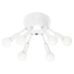 Color Sputnik Flush Mount -Cozy Light World sputnik flush mount nickel white